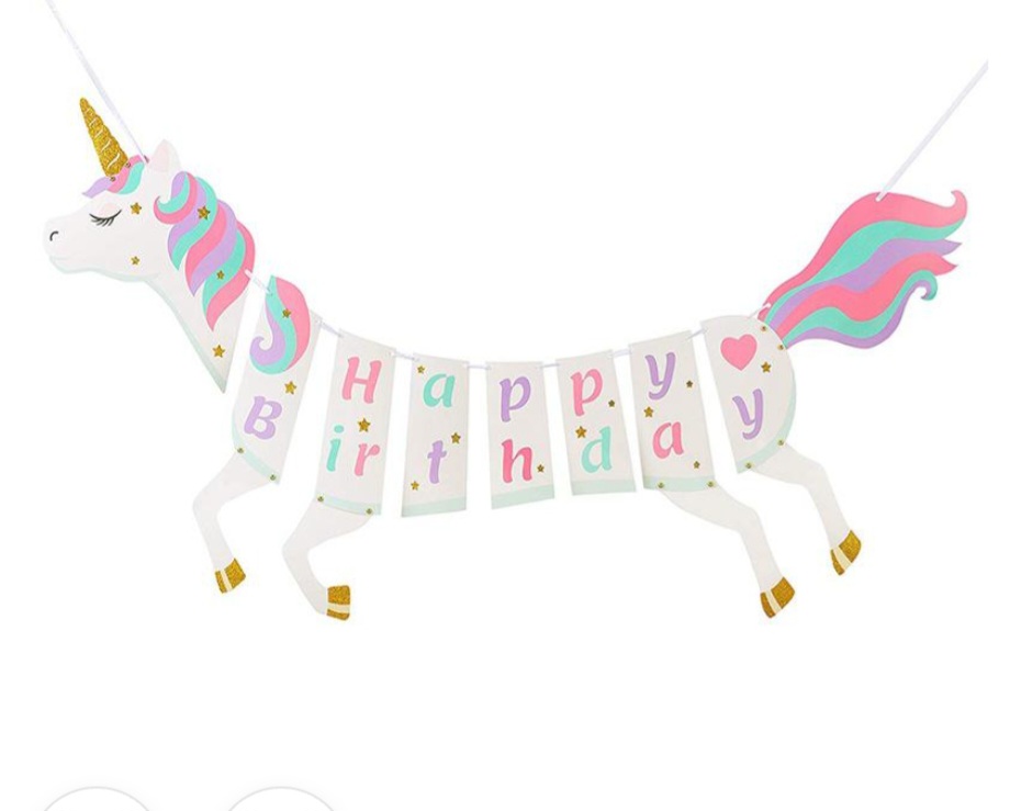 Unicorn-Happy Birthday Banner - J & C Party Supplies